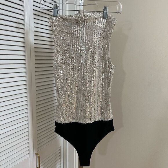 7 For All Mankind Sequin Bodysuit - Picture 2 of 9